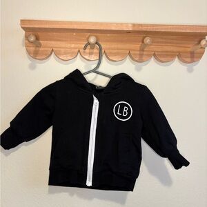 Little Bipsy Black Hoodie with White Logo